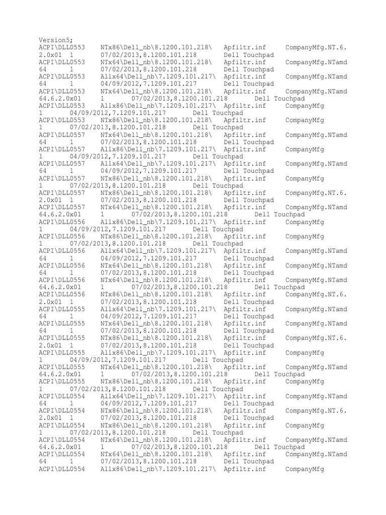 DP Touchpad Alps 15015 Drivers PDF Dell Video Game Platforms