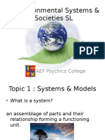 Systems and Models Envrionmental Systems and Societies SL 