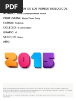 Asignacion de Los Reinos Biologicos