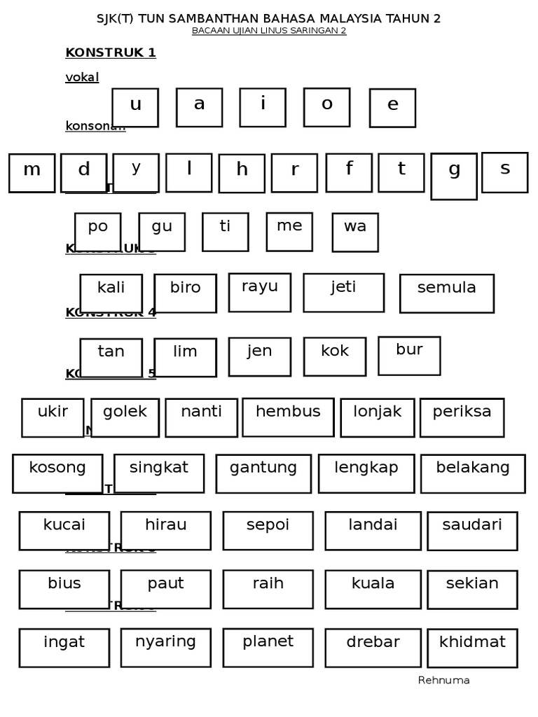 Bacaan Ujian Linus Saringan 2 Tahun 2 2015 Pdf