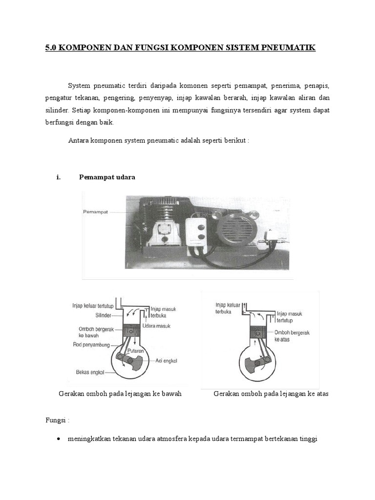 5 0 Komponen Dan Fungsi Komponen Pneumatik Pdf