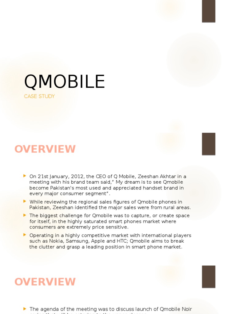 Qmobile Pakistan Case Study PDF Mobile Phones Android