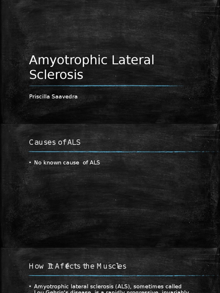 Understanding Amyotrophic Lateral Sclerosis | PDF | Wellness | Science ...
