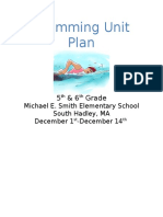 Swimming Unit Plan