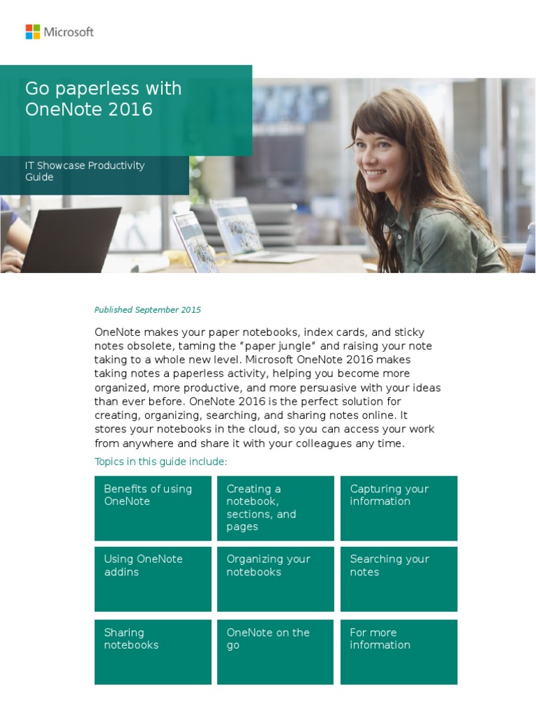 5896 Go Paperless With OneNote WSG | PDF
