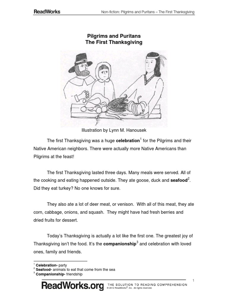 Pilgrims And Puritans The First Thanksgiving Thanksgiving Western Cuisine