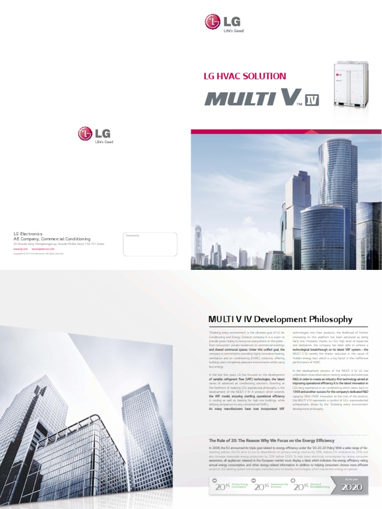 Catálogo MultiV IV 2013 Eng | PDF | Air Conditioning | Hvac