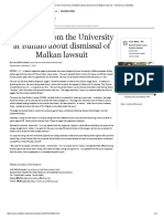Statement From the University at Buffalo About Dismissal of Malkan Lawsuit - University at Buffalo