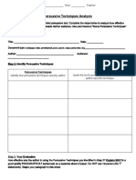 Persuasive Techniques Analysis: Directions