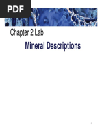 2 Mineral Characteristics Lab