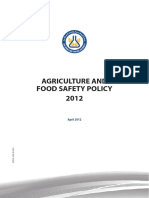 Agriculture and Food Safety Policy 2012
