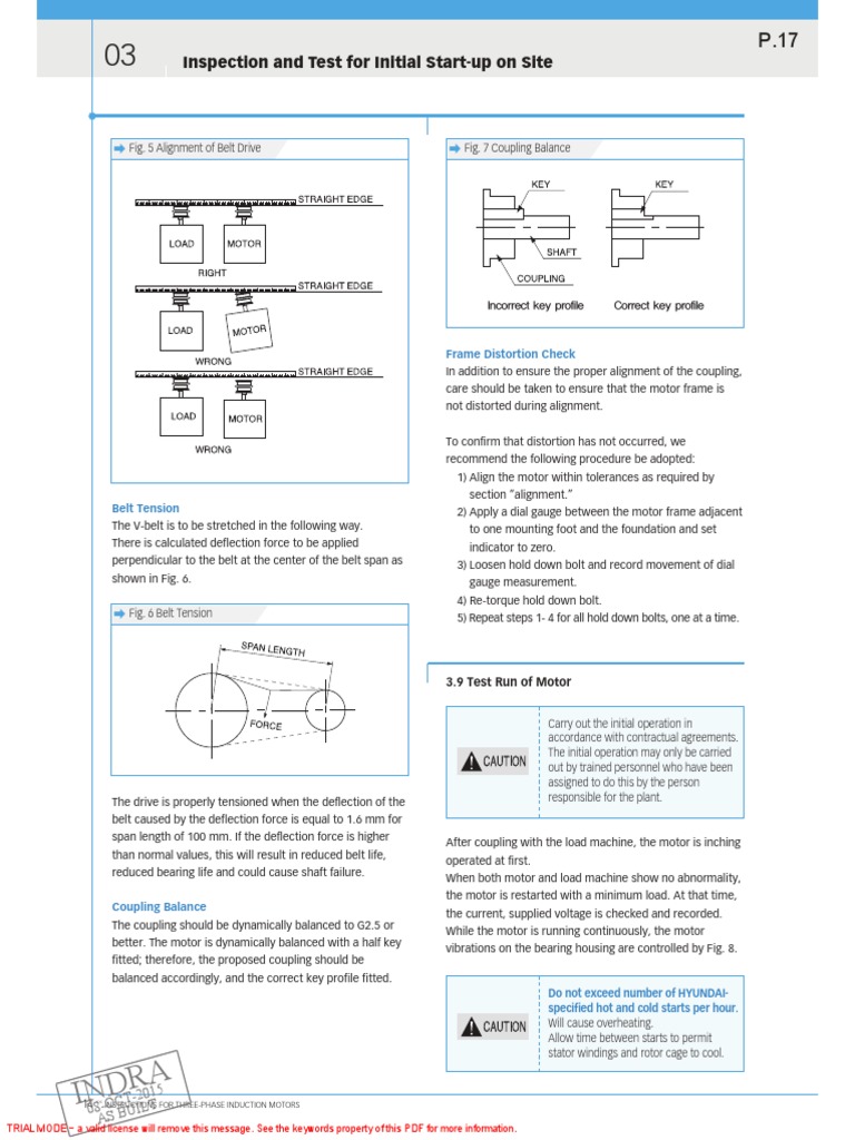 V-Belt Tension and Motor Alignment Guide | PDF | Technology & Engineering