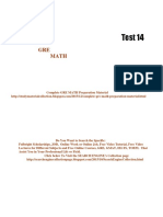 GRE Math Practice Test 14