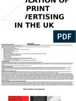 Regulation of Print Advertising in The UK