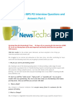 Newstechcafe IBPS PO Interview Questions and Answers Part 1