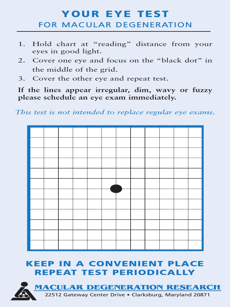 Amsler Grid Test Untuk ARMD | PDF | Ophthalmology | Vision