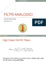 High Order OA-RC Filters Design x ELE3