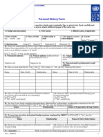  Personal History Form