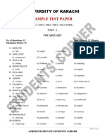 UoK Sample Test Paper PDF