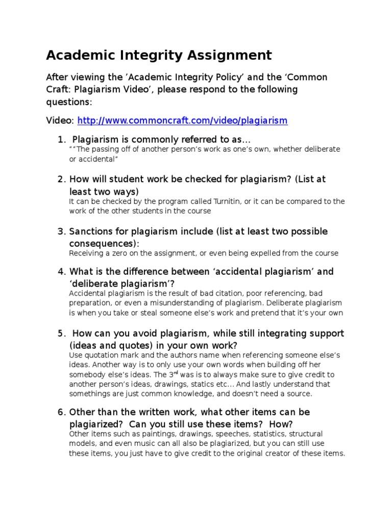 Understanding Plagiarism Consequences | PDF | Academic Integrity ...