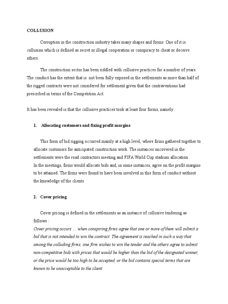 Collusion | PDF