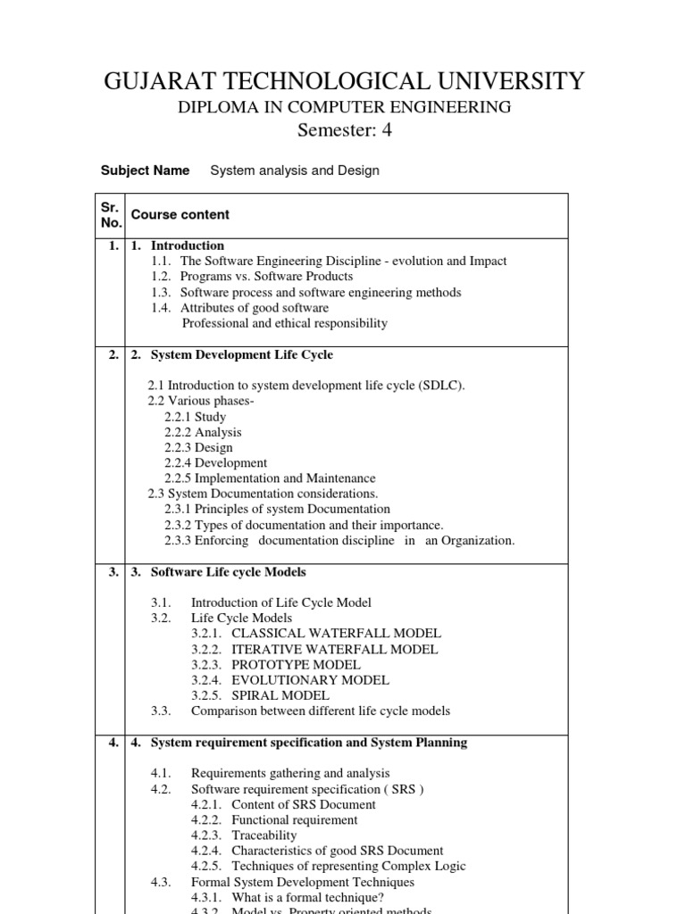 System Analysis and Design | Information Management | Engineering