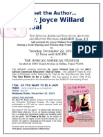 Dr Joyce w Teal - Meet the Author @ Dallas African Amer Museum - Dec 21 2105
