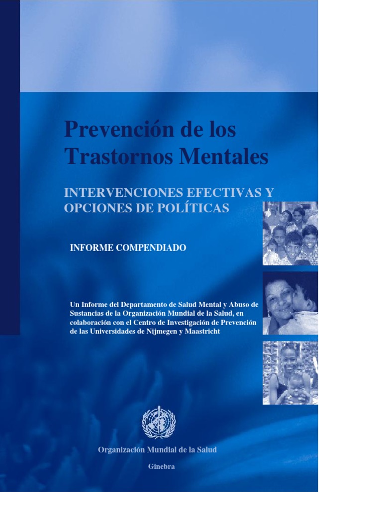 Prevention of Mental Disorders Spanish Version | PDF | Salud mental | Mente