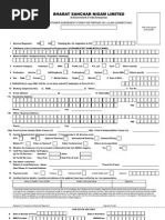 BSNL 2G-3G Prepaid Application Form