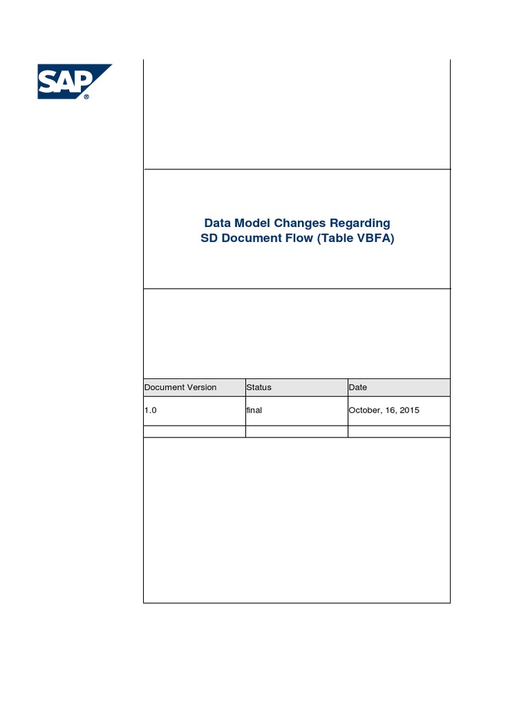 2 Cookbook VBFA Adoption 20151016 | PDF | Data Model | Databases