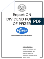 Report On Dividend Policy of Pfizer