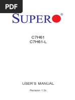 Supermicro C7H61 Manual Revision 1.0c