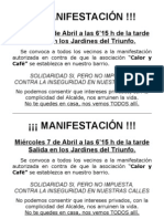 Convocatoria Manifestacion Tres