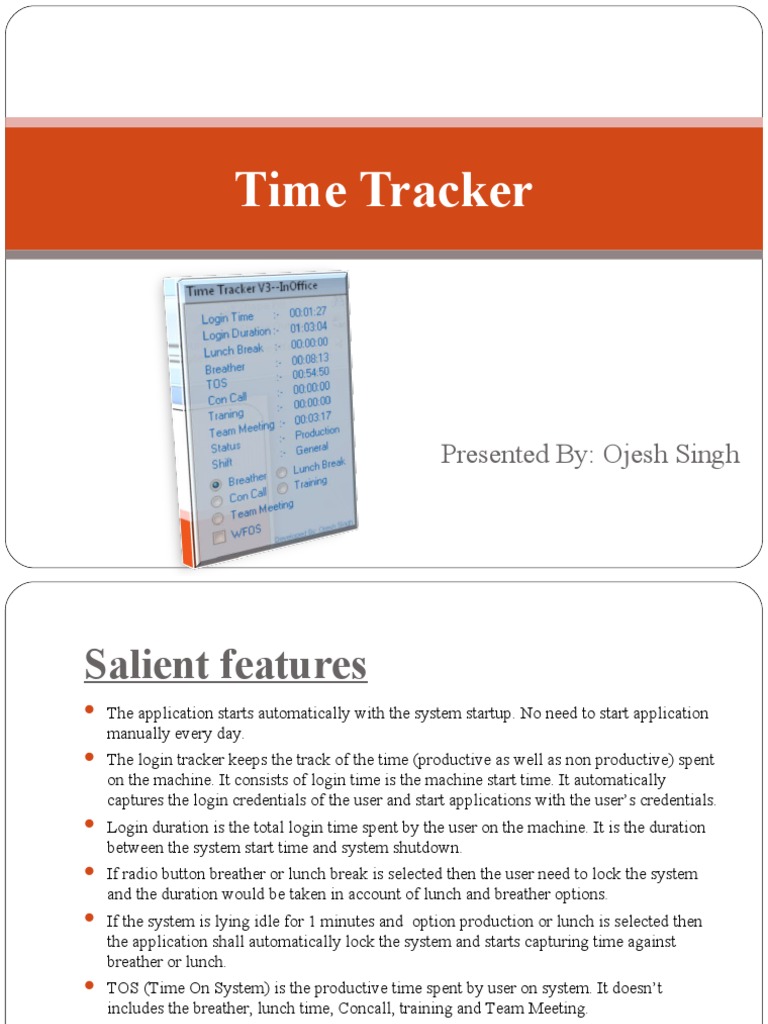 Automatic Time Tracking Application | PDF | Computers