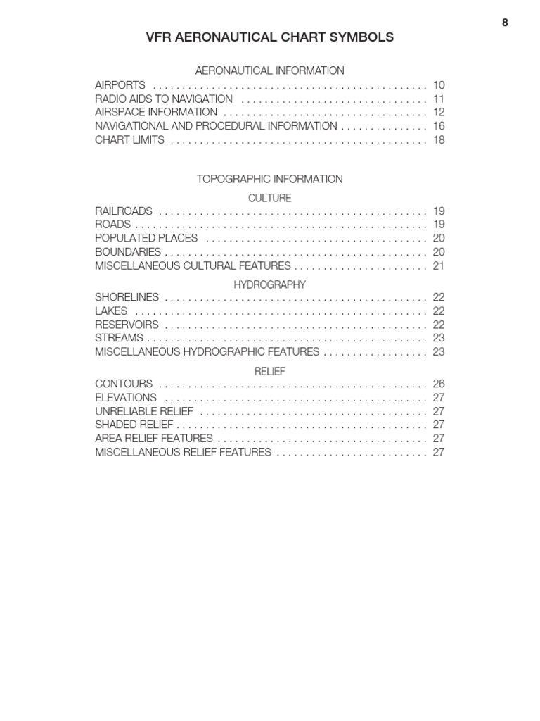 1 VFR Aeronautical Chart Symbols PDF | PDF | Visual Flight Rules ...