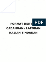 Format Kertas Cadangan Laporan Kajian Tindakan