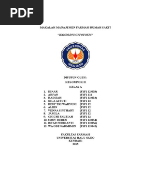 Makalah Handling Cytotoxic Pdf