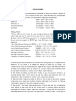 Liquidación horas extras empleados