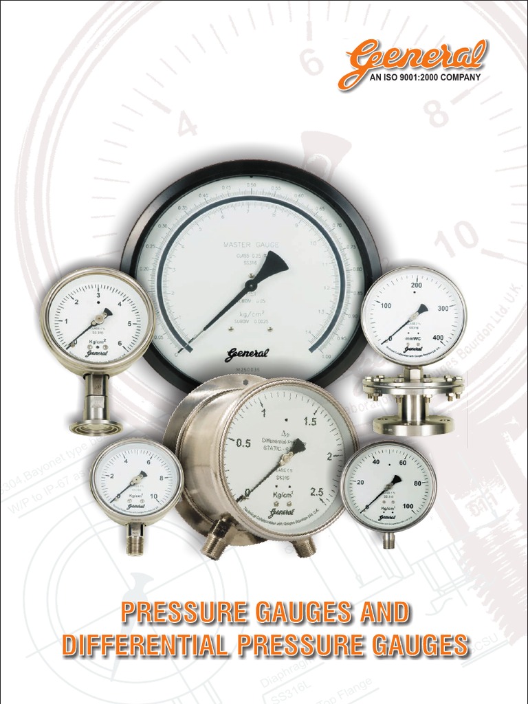 Pressure Gauge Catalogue Pressure Measurement Pressure