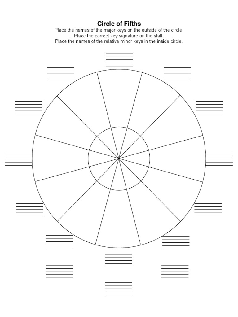 Blank Circle of Fifths Vers 2 | PDF | Sports & Recreation | Language Arts & Discipline for Circle Of Fifths Printable Pdf Free Download