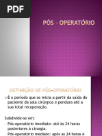Pós - Operatório