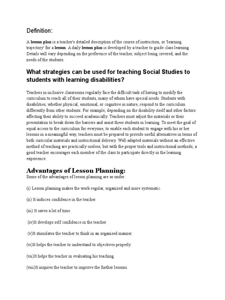 Definition What Strategies Can Be Used For Teaching Social Studies To