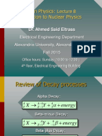 Lecture 8 Atomic Nuclear Physics