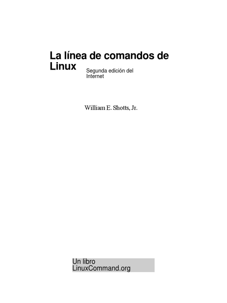 Arrancar Usb Desde Cmd Windows Desarrollo Geek The Linux Command Line - En.es | PDF | Creative Commons | Archivo de  computadora