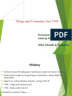 Drug & Cosmetic Act 1940
