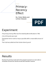 Primacy-Recency Effect