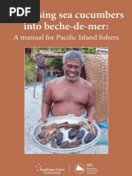 Processing Sea Cucumbers Into Beche-De-mer - A Manual For Pacific Island Fishers