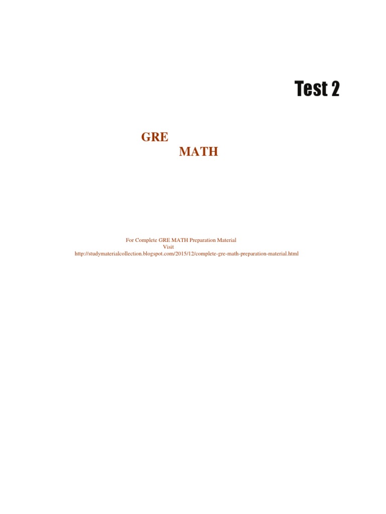 Gre math practice test 2 pdf circle graduate record examinations