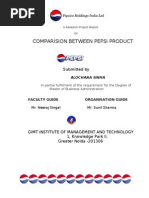 Comparision Between Pepsi Product: Submitted by