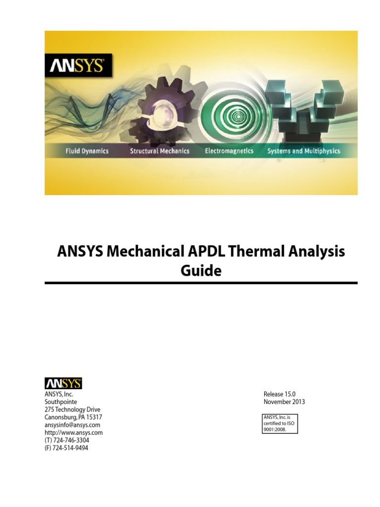 ANSYS Mechanicalfasdfasfs APDL Thermal Analysis Guide | PDF | Heat ...